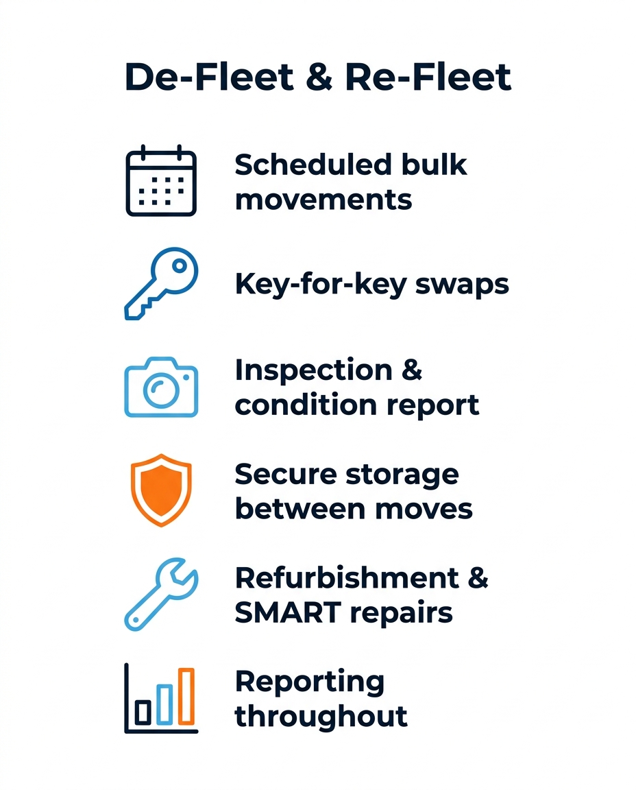 De-Fleet and Re-Fleet: How Fleet Vehicle Movement Works infographic