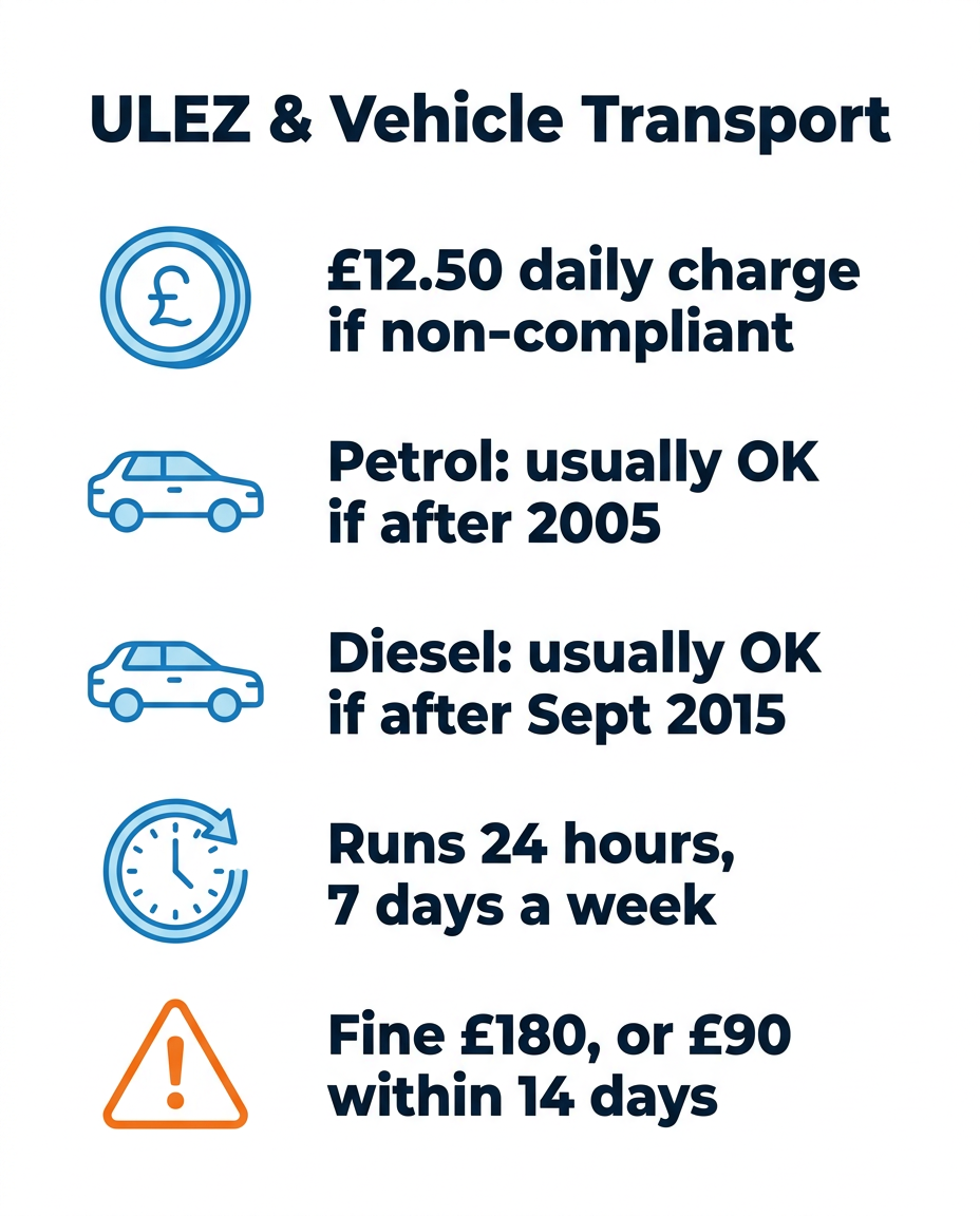 Expansion of the ULEZ (ultra Low Emissions Zone) and what this means for vehicle transport companies. — infographic