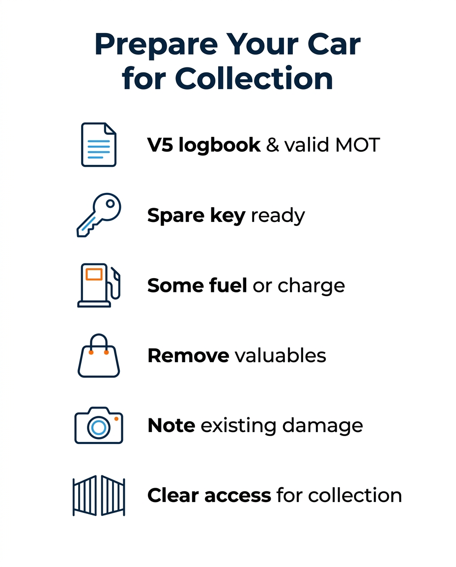 How to Prepare Your Car for Collection infographic