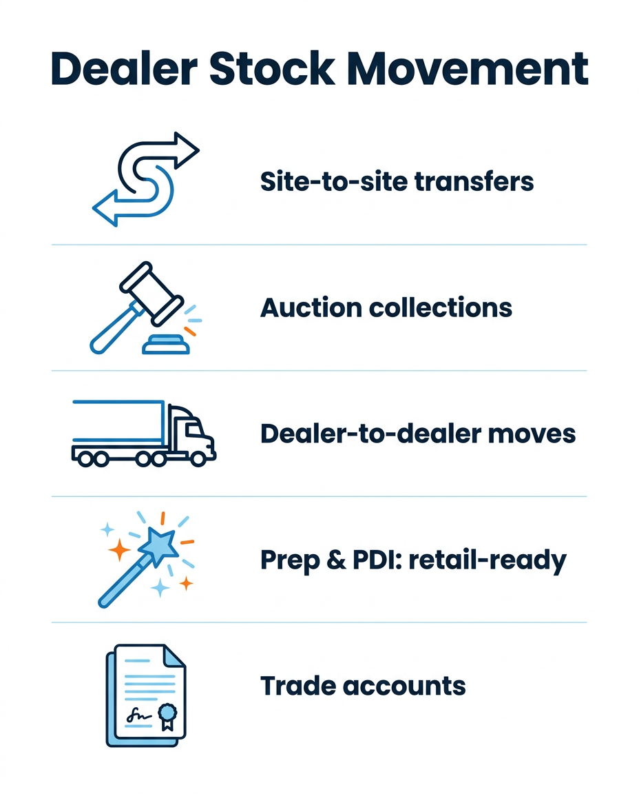 Stock Movement for Car Dealers, Explained infographic